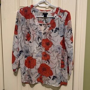 Ann Taylor Floral Chiffon Women's Top